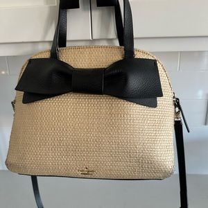 Kate Spade straw bow purse